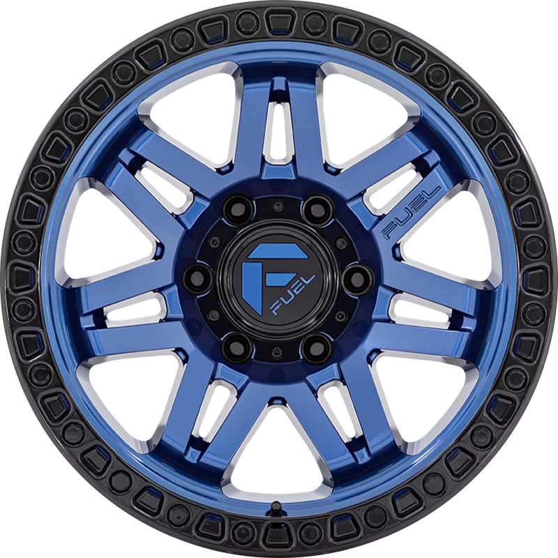 Fuel 17x9 D813 Syndicate Dark Blue w/ Black Ring -12mm