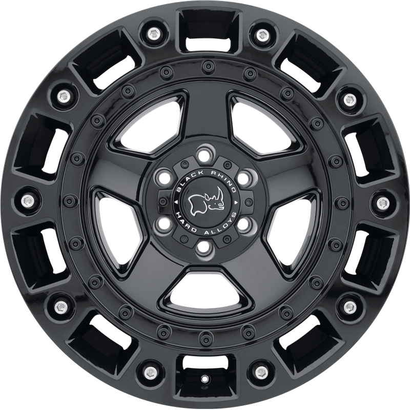 Black Rhino 18x9.5 Cinco Gloss Black w/ Stainless Bolt -18mm