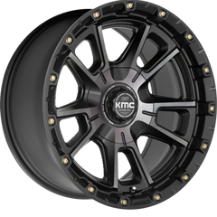 KMC 20x9 KM100 Sync Satin Black w/ Gray Tint +18mm