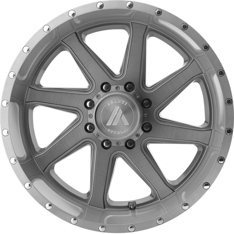 Asanti 20x10 AB814 Windmill Brushed Titanium -12mm