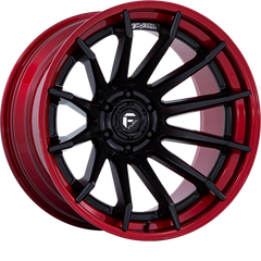 Fuel 20x10 FC403 Burn Matte Black w/ Candy Red Lip -18mm