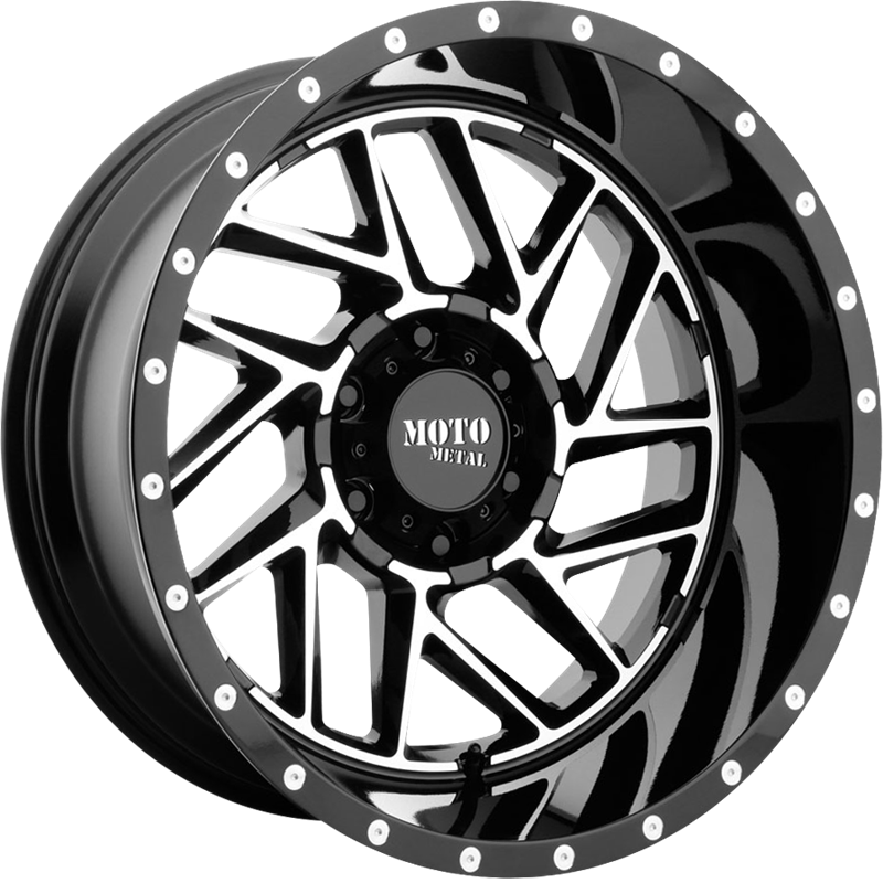 Moto Metal 20x12 MO985 Breakout Gloss Black Machined -44mm