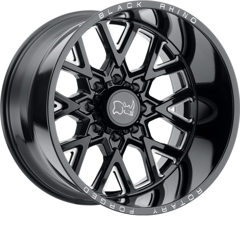 Black Rhino 20x9.5 Grimlock Gloss Black Milled +12mm