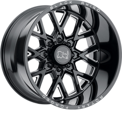 Black Rhino 20x9.5 Grimlock Gloss Black Milled +12mm