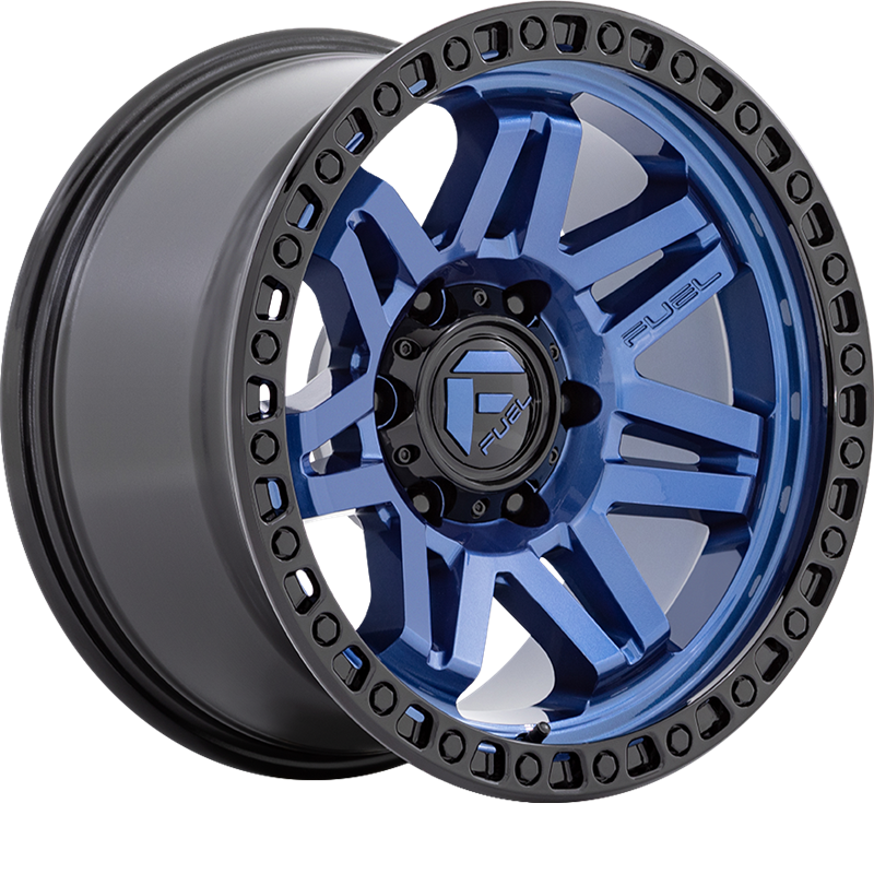 Fuel 17x9 D813 Syndicate Dark Blue w/ Black Ring +1mm