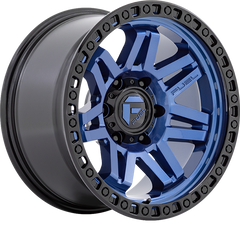 Fuel 17x9 D813 Syndicate Dark Blue w/ Black Ring +1mm