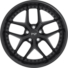 Niche 20x9 M226 Vice Satin Black w/ Gloss Black Lip +35mm