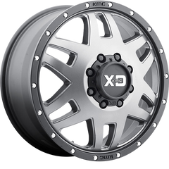 XD 20x8.25 XD130 Machete Dually Matte Gray w/ Black Ring +127mm