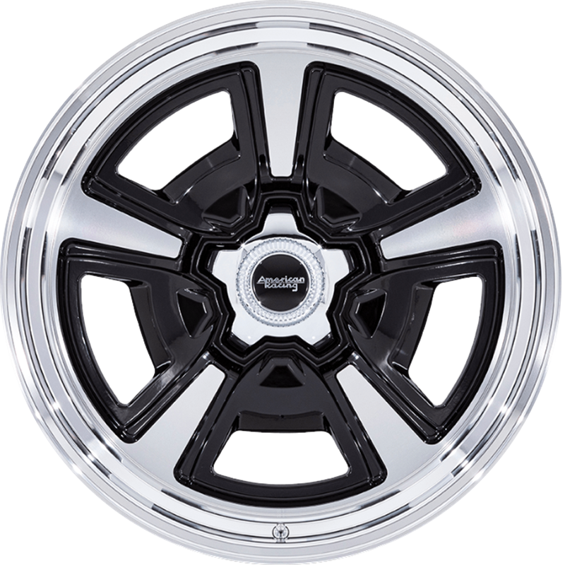 American Racing 18x9 VN517 Marauder Gloss Black Machined w/ Diamond Cut Lip +6mm