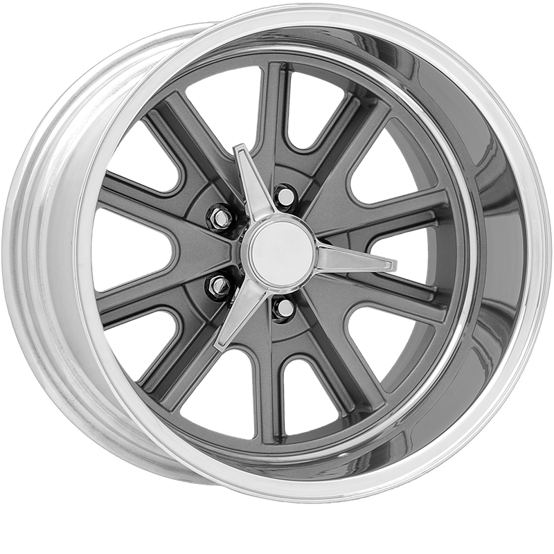 American Racing 18x8 VN427 Shelby Cobra Two-Piece Mag Gray Center w/ Polished Barrel +0mm