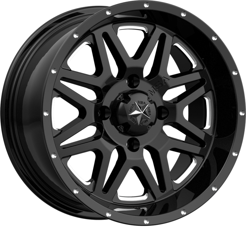 MSA Offroad Wheels 18x7 M26 Vibe Gloss Black Milled +0mm