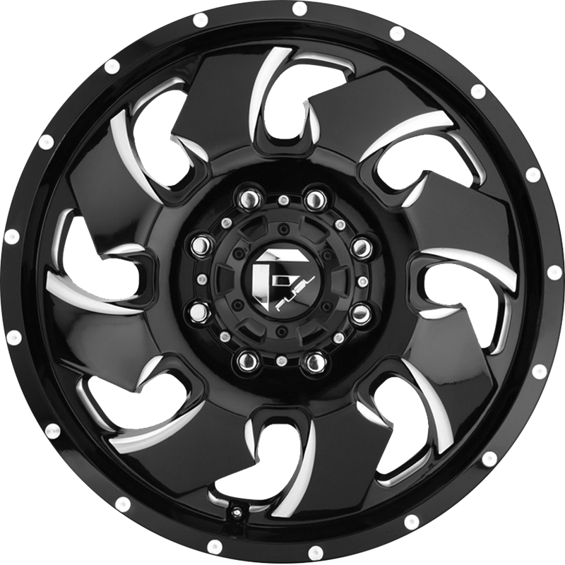 Fuel 20x8.25 D574 Cleaver Dually Gloss Black Milled -240mm