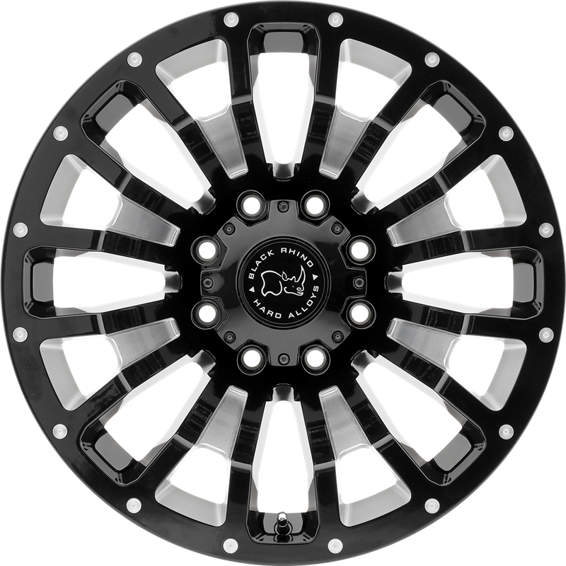 Black Rhino 18x9.5 Pinatubo Gloss Black w/ Milled Inside Window -18mm