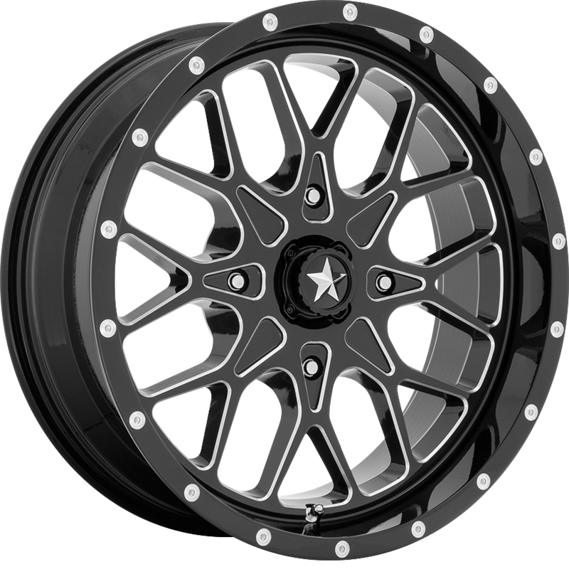 MSA Offroad Wheels 14x7 M45 Portal Gloss Black Milled +10mm