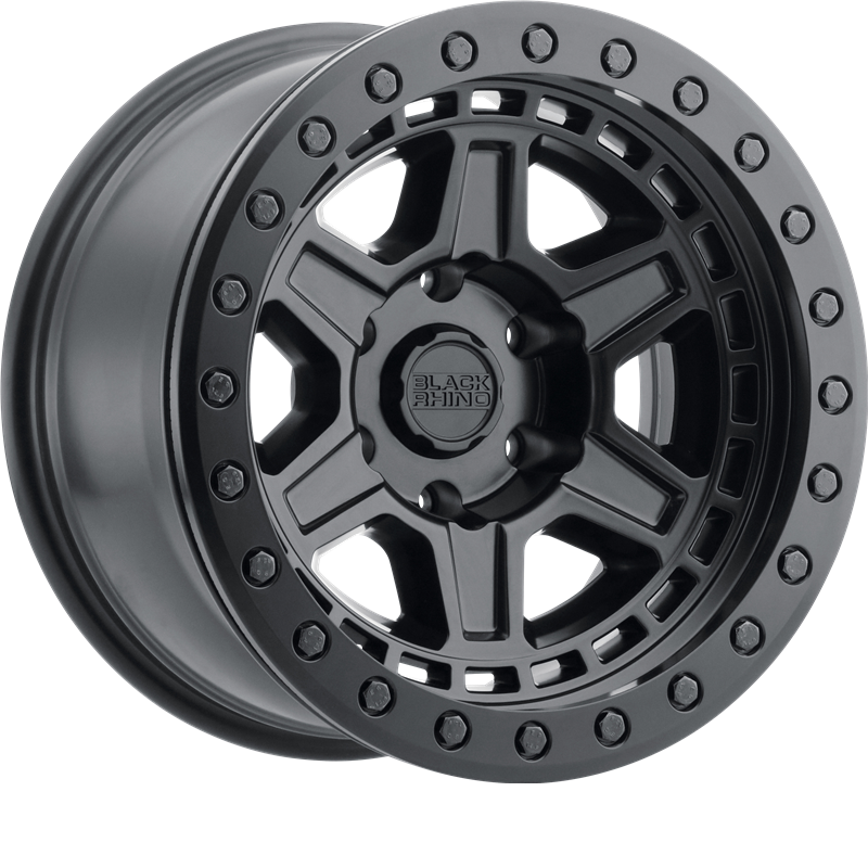 Black Rhino 17x8.5 Reno Beadlock Matte Black w/ Black Bolts -30mm