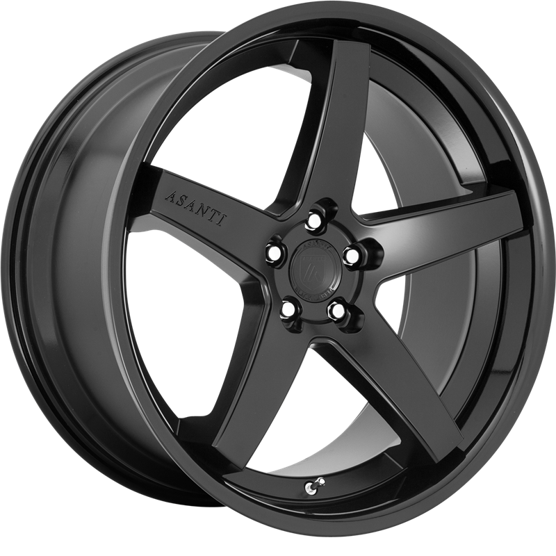 Asanti 20x9 ABL-31 Regal Satin Black w/ Gloss Black Lip +35mm