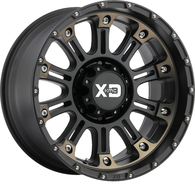 XD 20x10 XD829 Hoss II Satin Black Machined w/ Dark Tint -24mm