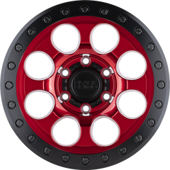 Black Rhino 17x8.5 Riot Beadlock Candy Red w/ Black Ring and Black Bolts -30mm