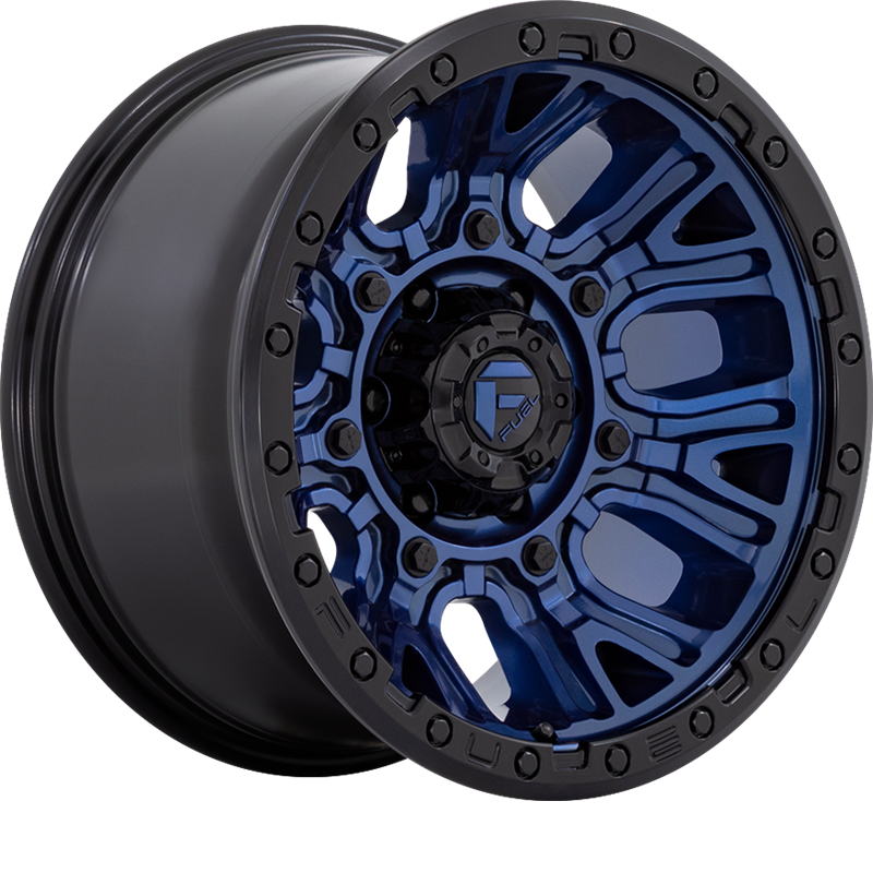 Fuel 17x9 D827 Traction Dark Blue w/ Black Ring +1mm