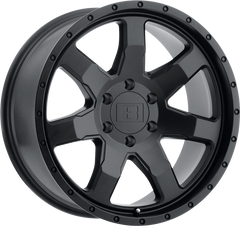 Level 8 17x8.5 Slam Matte Black -6mm