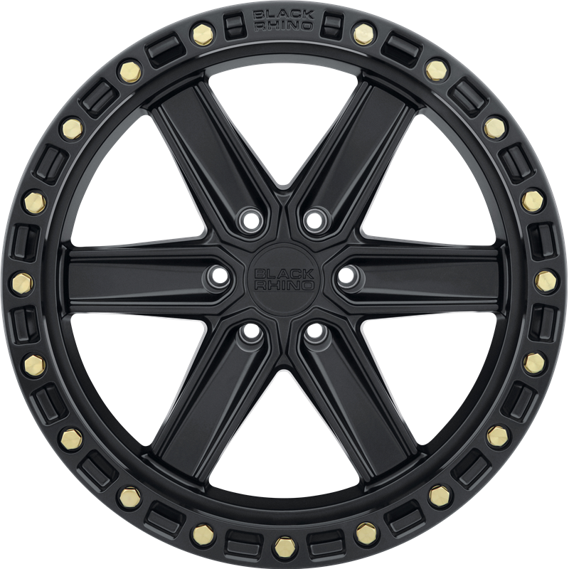 Black Rhino 20x9.5 Henderson Matte Black w/ Brass Bolts -18mm