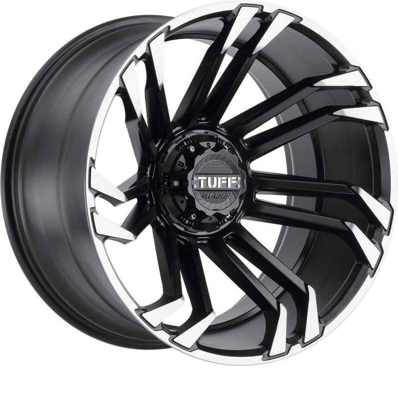 Tuff 20x10 T21 Matte Black w/ Machined Flange -19mm