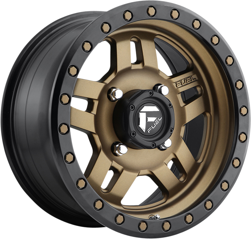 Fuel UTV 14x7 D583 Anza 4+3 Matte Bronze w/ Black Ring +13mm