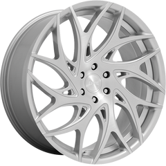 DUB 20x9 S261 G.O.A.T. Silver w/ Brushed Face +35mm