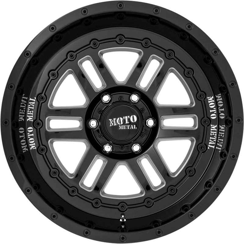 Moto Metal 20x12 MO800 Deep Six Gloss Black Milled -44mm