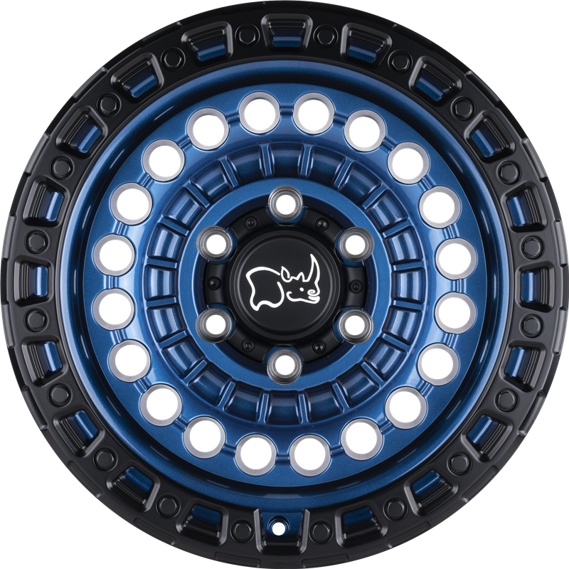 Black Rhino 17x8.5 Sentinel Cobalt Blue w/ Black Lip Edge -10mm