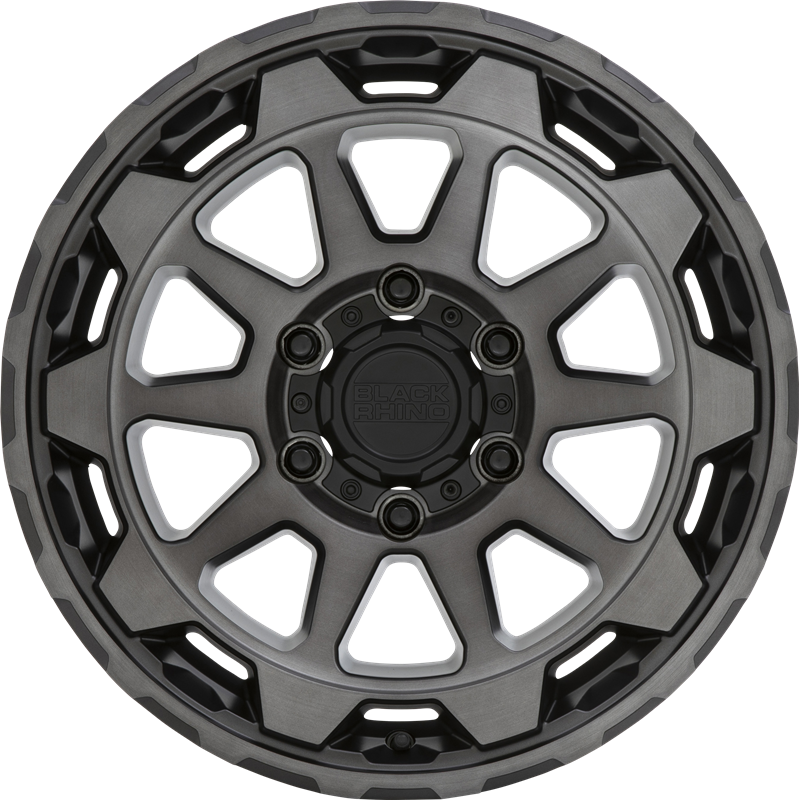 Black Rhino 20x9 Rotor Matte Gunmetal w/ Brushed Tinted Face +12mm