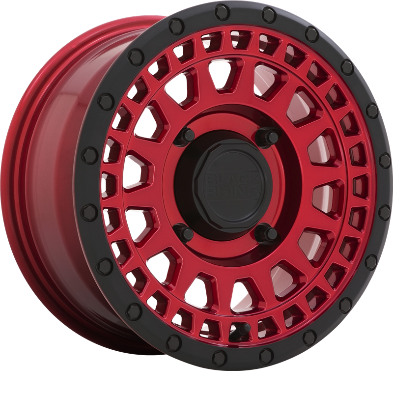 Black Rhino Powersports 15x7 Parker UTV Candy Red w/ Black Lip +36mm