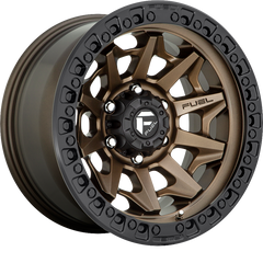 Fuel 16x8 D696 Covert Matte Bronze w/ Black Ring +1mm