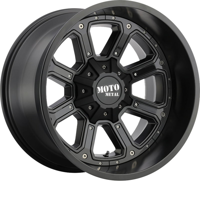 Moto Metal 17x9 MO984 Shift Matte Black w/ Gloss Black Inserts +18mm