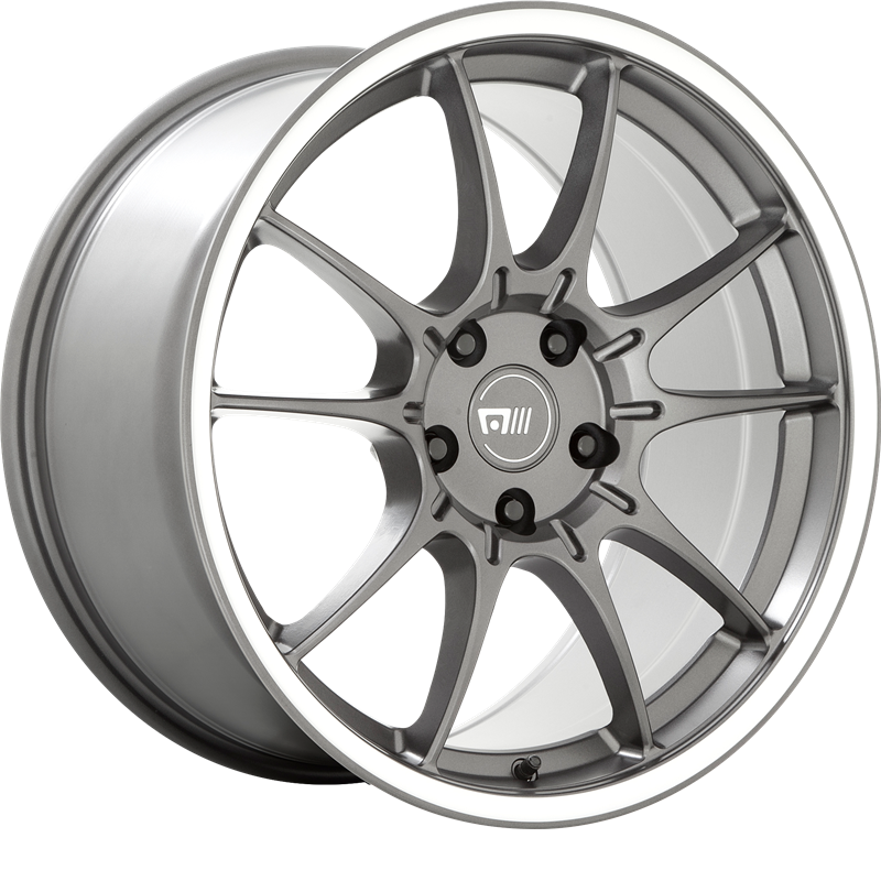 Motegi Racing 19x8.5 MR152 SS5 Gunmetal w/ Machined Lip +30mm