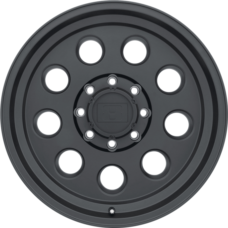 Level 8 16x8.5 Hauler Matte Black -6mm