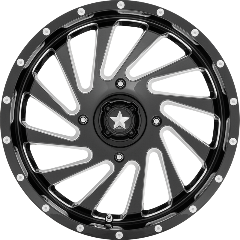 MSA Offroad Wheels 20x7 M46 Blade Gloss Black Milled +0mm