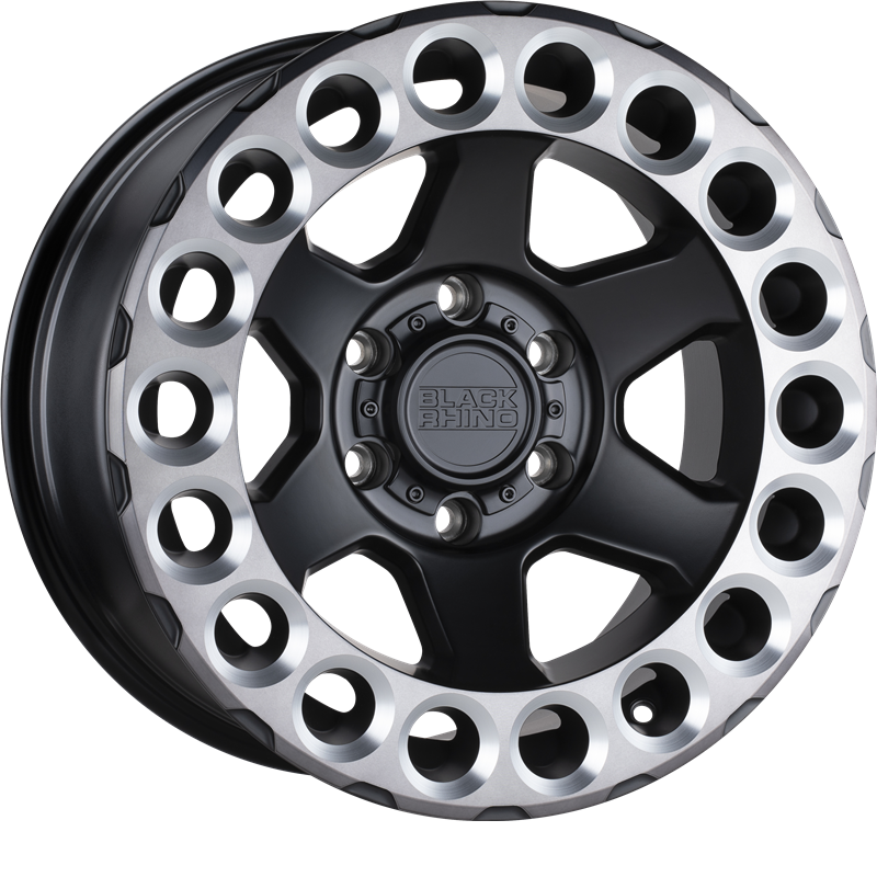 Black Rhino 18x9.5 Odessa Matte Black w/ Machined Tinted Lip and Milled Rings -18mm