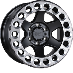 Black Rhino 18x9.5 Odessa Matte Black w/ Machined Tinted Lip and Milled Rings -18mm