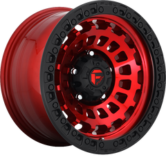Fuel 20x10 D632 Zephyr Candy Red w/ Matte Black Ring -18mm