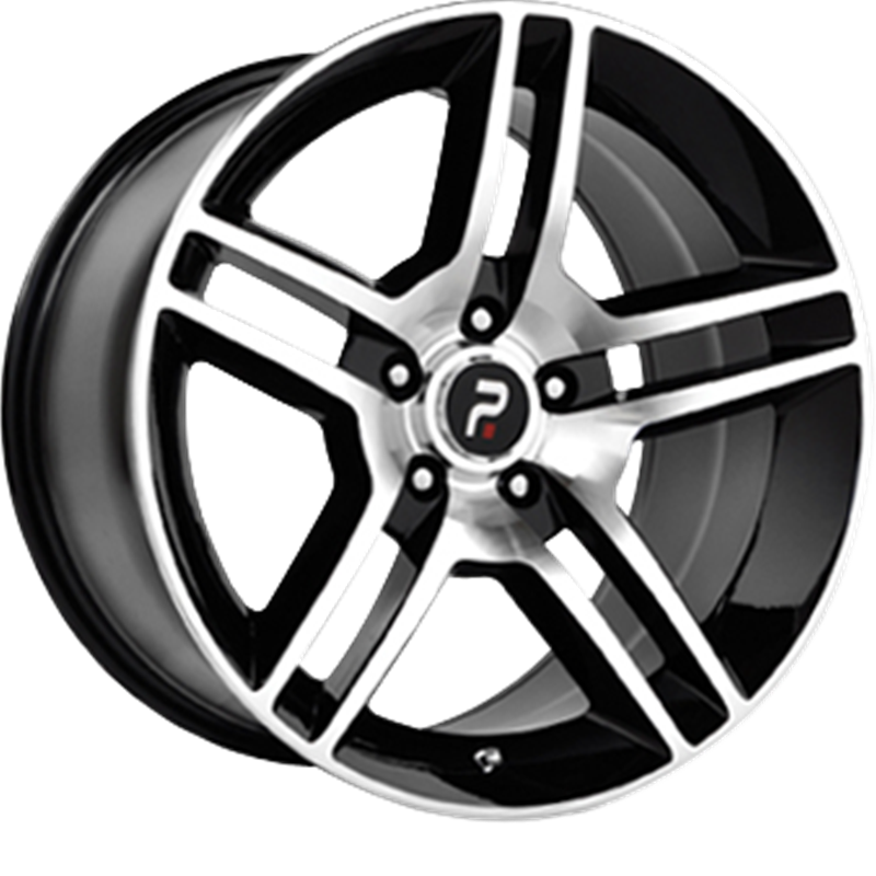 Performance Replicas 18x10 PR101 Gloss Black Machined +24mm