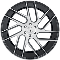 Status 20x9 Juggernaut Gloss Black w/ Machined Face +5mm