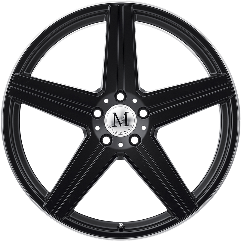 Mandrus 18x9.5 Estrella Matte Black w/ Machined Lip Edge +50mm