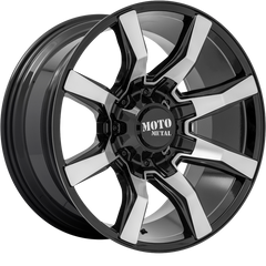 Moto Metal 20x9 MO804 Spider Gloss Black Machined +18mm