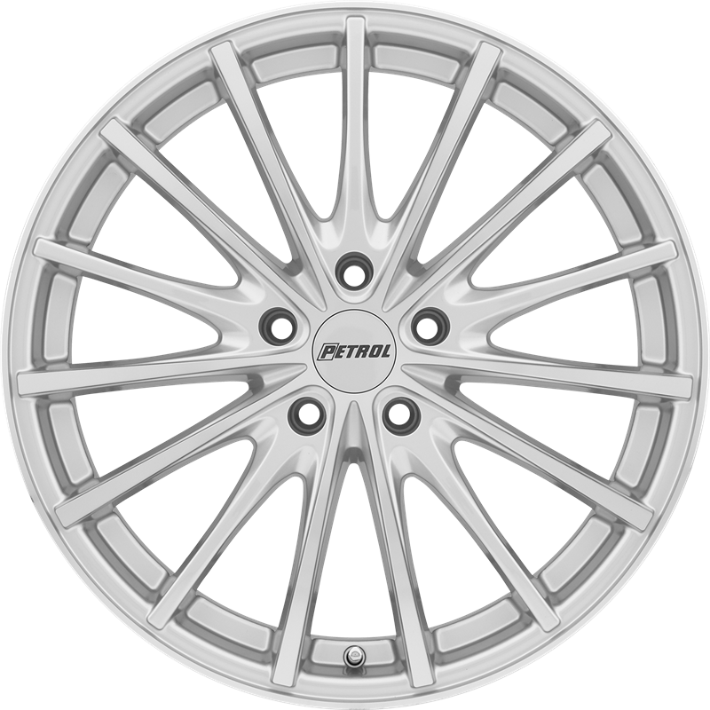 Petrol 18x8 P3A Silver w/ Machine Cut Face +40mm