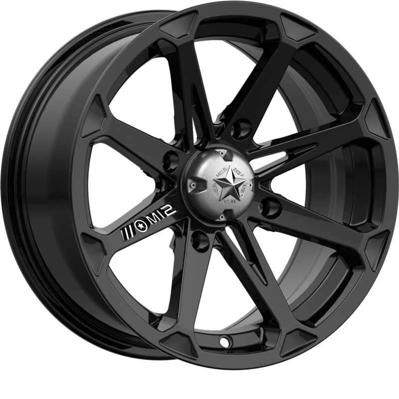 MSA Offroad Wheels 14x7 M12 Diesel Gloss Black +10mm