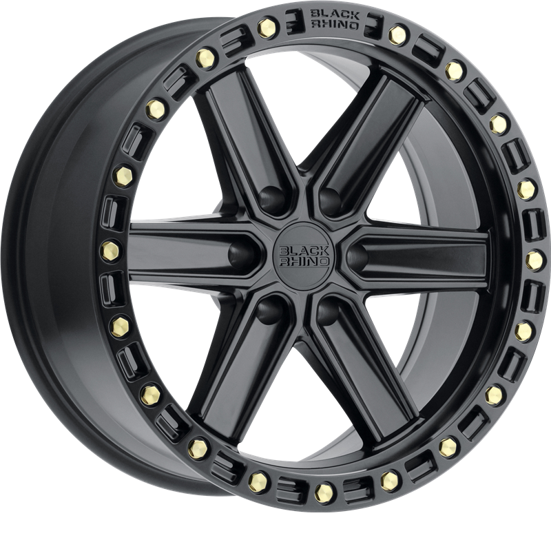 Black Rhino 20x9.5 Henderson Matte Black w/ Brass Bolts -18mm