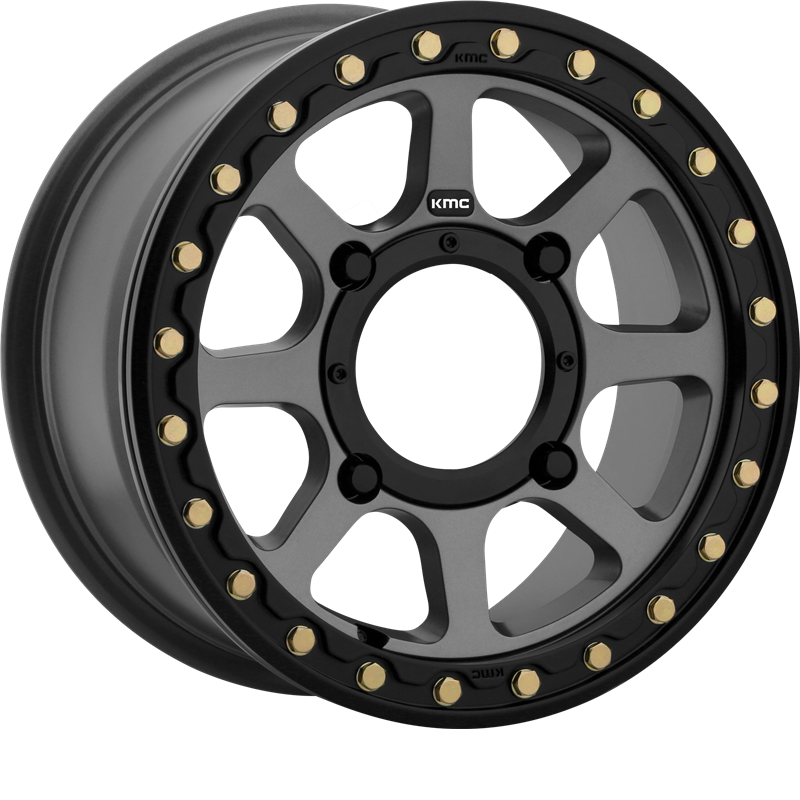 KMC Powersports 14x7 KS234 Addict 2 Beadlock Satin Gray +38mm