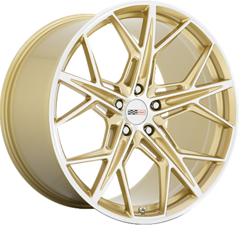 Cray 20x9 Hammerhead Gloss Gold w/ Mirror Cut Face +38mm