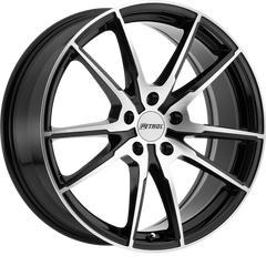 Petrol 17x8 P0A Gloss Black w/ Machine Cut Face +40mm